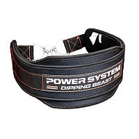 Пояс атлетический для отягощений с цепью Power System PS-3860 Dipping Beast неопреновый Black/Red