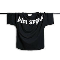 Футболка Palm Angels чёрная мужская женская унисекс стиль оверсайз