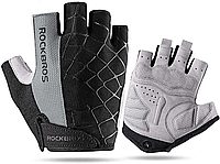 Велоперчатки RockBros Spider / перчатки без пальцев Серые S