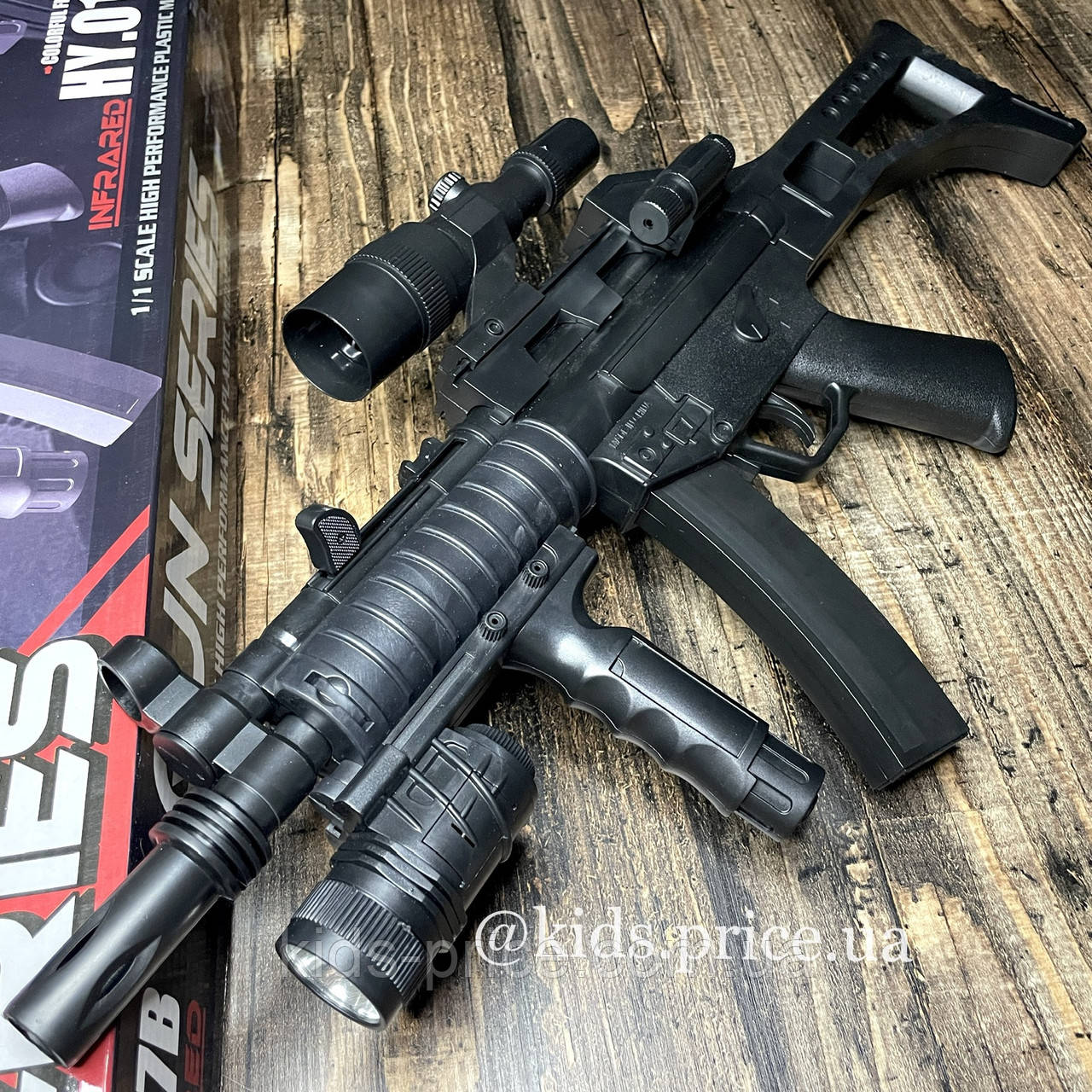 Купити Дитячий автомат MP 5 на пульках з оптичним прицілом (ліхтар ...