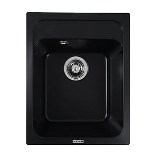 Гранітна мийка для кухні Platinum 4050 KORRADO матова Чорна