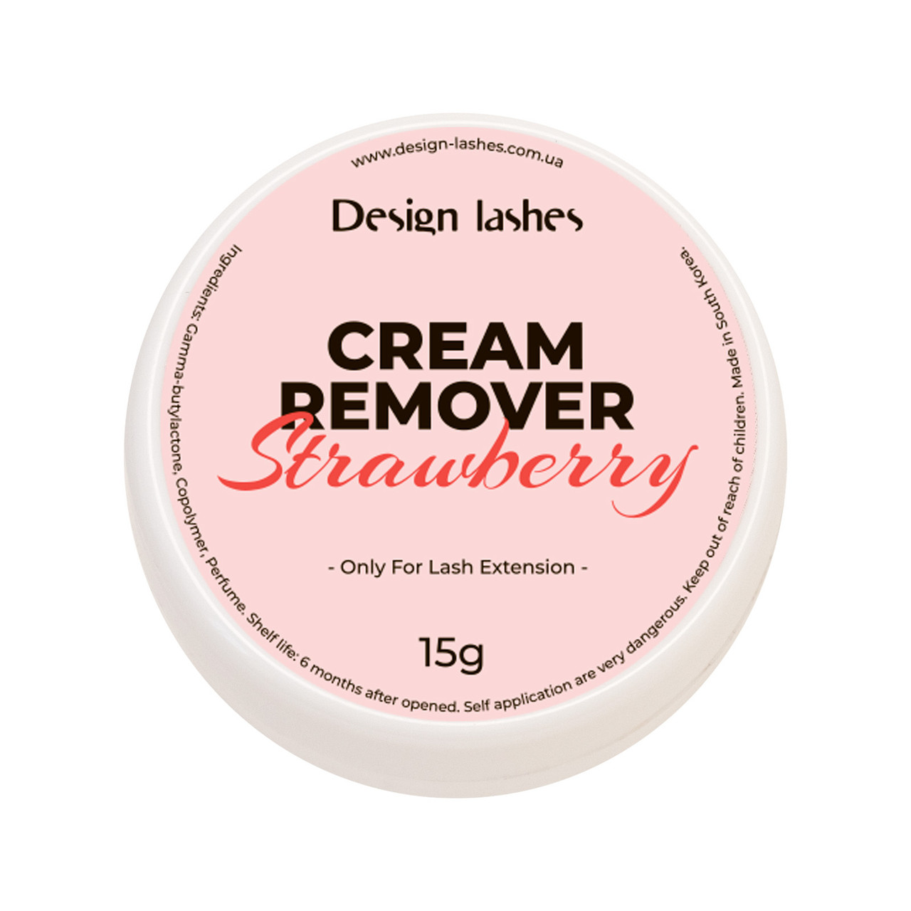 Кремовий ремувер "Design Lashes", полуниця, 15 г