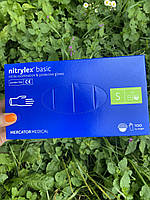 Рукавички нітрилові сині, 50 пар, розмір S