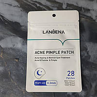 Гидроколлоидные патчи от прыщей и угрей против акне ночные Lanbena Acne Pimple Patch