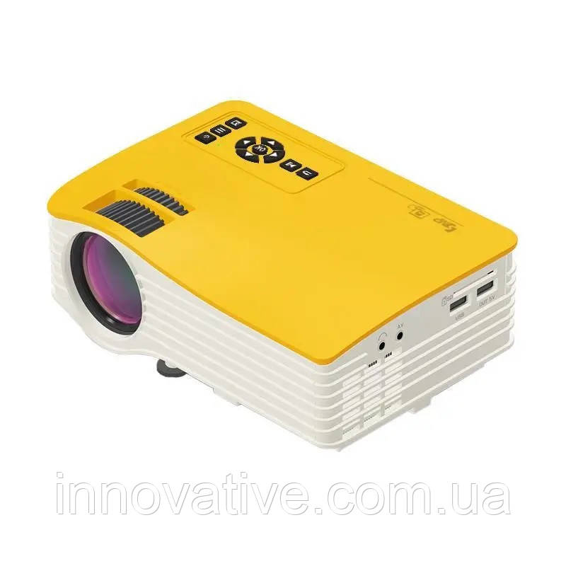 Портативний LED-проєктор Uniic UC36/UC38 з вбудованим динаміком (Жовтий)