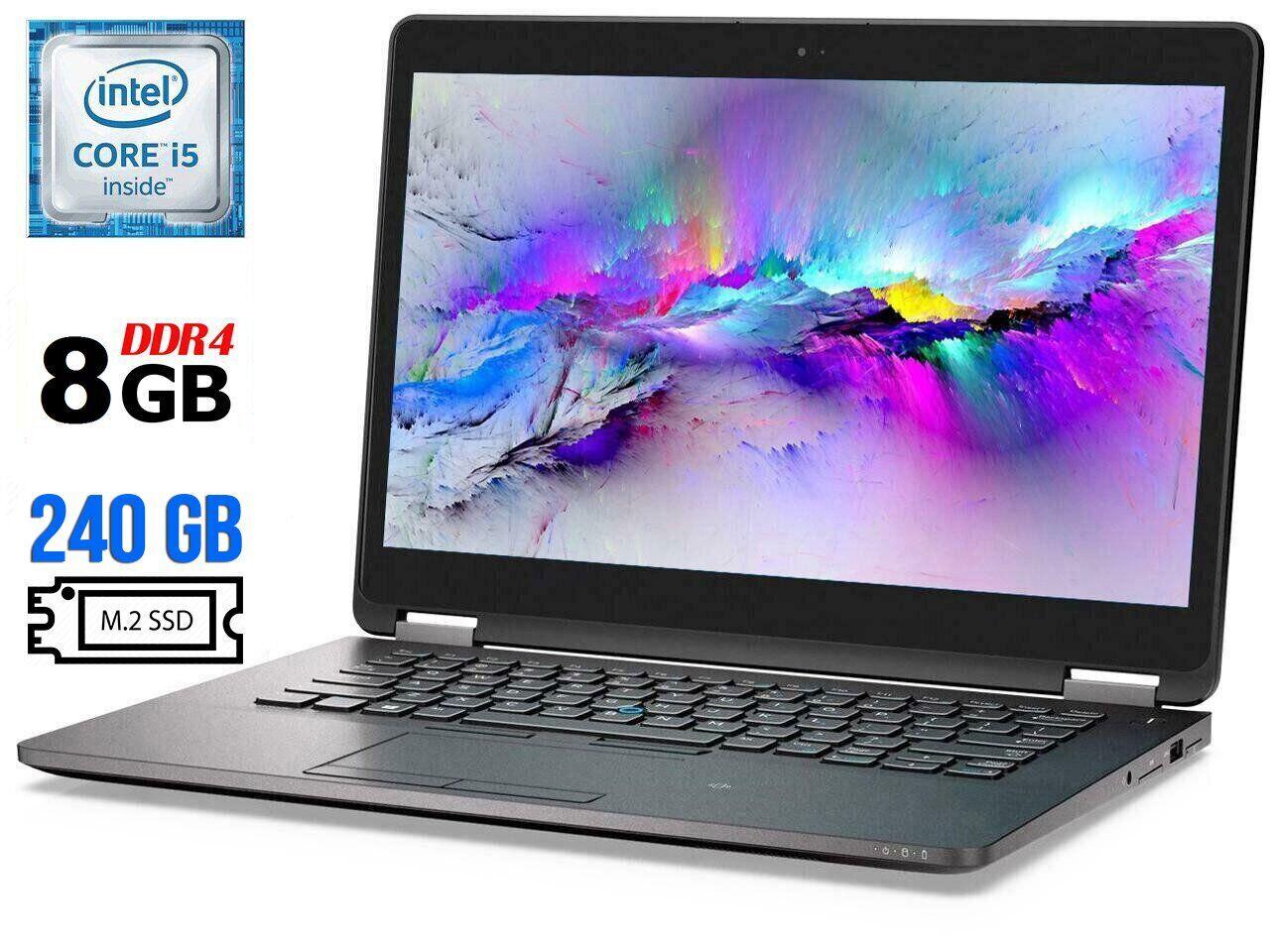 Ультрабук Б-клас Dell Latitude E7470/ 14" (1920x1080)/ Core i5-6300U/ 8 GB RAM/ 240 GB SSD/ HD 520