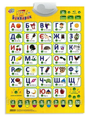 Мовець Букваренок (російська мова) дитячий навчальний плакат Joy Toy 7002