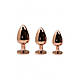Металева анальна пробка Wooomy Tralalo Rose Gold Metal Plug Size M, діаметр 3,4 см, довжина 8 см  18+, фото 4