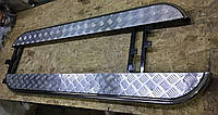 Автомобильные пороги площадки лист АЛМ D42 из нержавейки на Chevrolet Niva 2010+