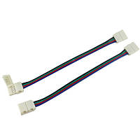 Коннектор RGB 4pin "клипса-клипса" с проводом для светодиодной ленты с шириной платы 10мм.