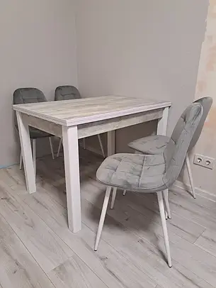 Стіл обідній Марсель Fusion Furniture, колір білий / Урбан лайт, фото 3