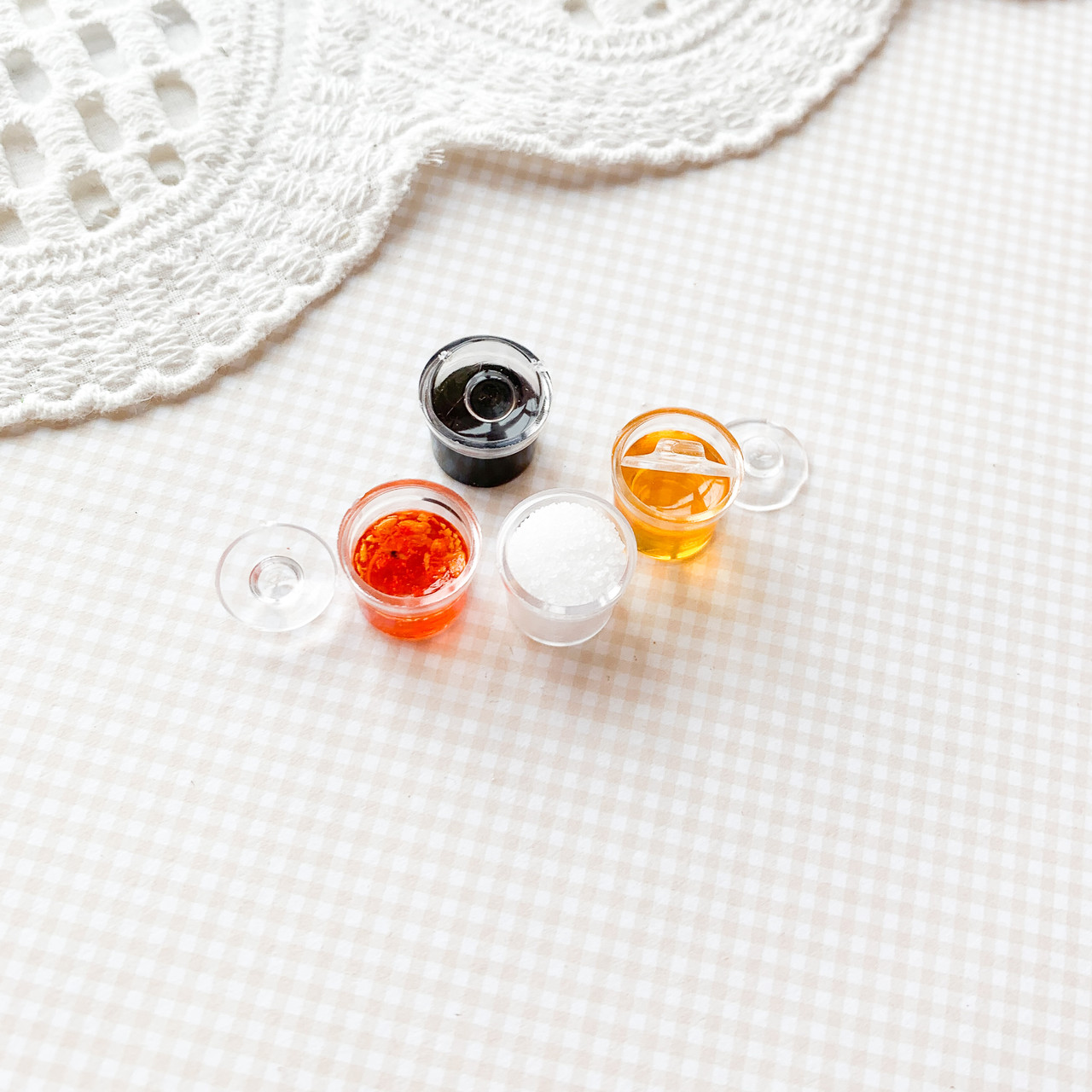 Мініатюра набір баночок зі спеціями 1.4 см 4 шт, фото 1