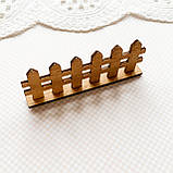 Мініатюра Паркан огорожа для діорами 8*3 см Коричневий, фото 2