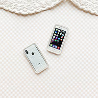 Миниатюра мобильный телефон iPhone 2.7*1.4 мм В чехле белый
