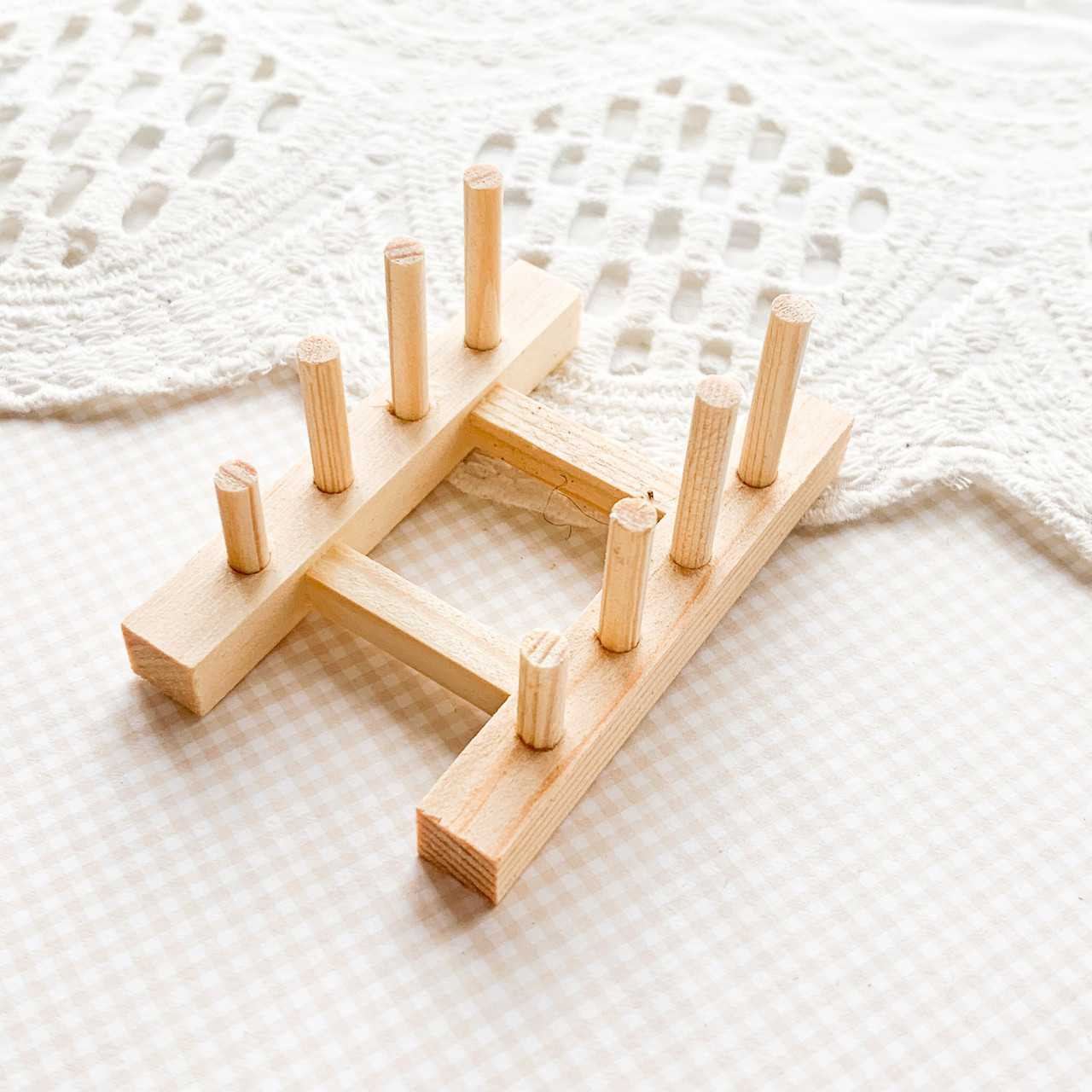 Мініатюра підставка під тарілки дерев'яна 6.6*3.2 см, фото 1