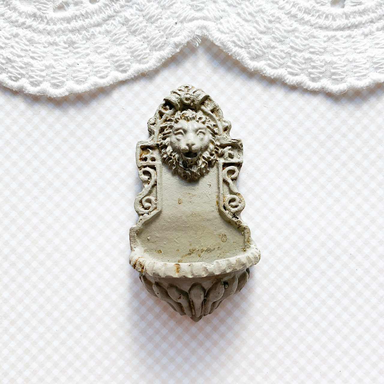 Мініатюра Фонтан настінний Лев 6.5*3.5 см Сірий, фото 1