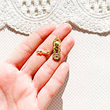 Замок для дверей із ключиком 2.5 см Золотий, фото 2