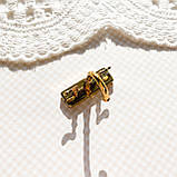 Мініатюра змішувач для умивальника 2.5*2.4 см Золотий, фото 2