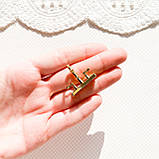 Мініатюра змішувач для умивальника 2.5*2.4 см Золотий, фото 3