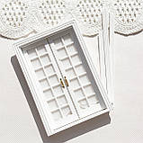 Мініатюра двері двостулкові скляні 19.5*13.7 см Білі, фото 4