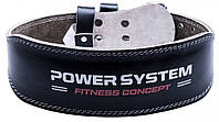 Пояс для важкої атлетики Power System PS-3100 Power шкіряний Black S