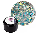 Saga Professional Гель для дизайну GALAXY Glitter №6, 8 мл, фото 3