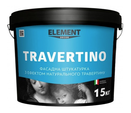 Штукатурка декоративна інтер'єрна для стін Element Decor Travertino (Травертин) 15 кг, фото 3