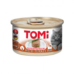 Вологий корм TOMi (Томі) Turkey для котів паштет з індичкою 85 г