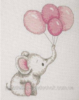 Набір для вишивання "Повітряні кулі дівчинка (Girl Balloons)" ANCHOR AK30, фото 1
