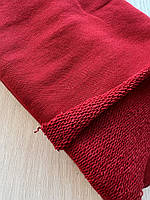 Ткань трикотаж Тринитка петля красного цвета, плотность 320 г/м2, Турция