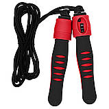Скакалка з лічильником з підшипниками SportVida SV-HK0334 класична для стрибків тренувань, фото 2