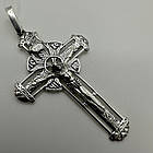 Комплект срібний чорнений ланцюжок бісмарк з хрестиком 925 проба, фото 6