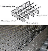 Решітковий настил 34*38/30*3 (0,5*1м) цинк