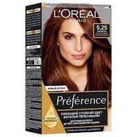 Стійка крем-фарба для волосся L'Oreal Paris Recital Preference, 5.25 Каштановий перламутровий