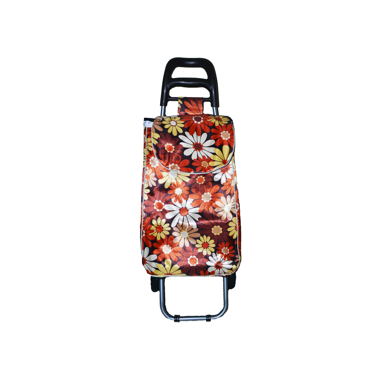 Тачка сумка візок на колесах 94 см Stenson MH-1901 Flowers Brown S