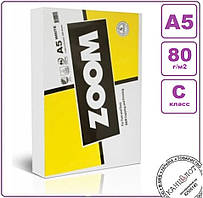 Папір офісний "ZOOM", А5, 80г/м2, клас - "С".