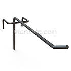 Гачок №50 L50 d3,0, довжина 50мм, чорний. Гачки торговельні металеві 10 шт упаковка. Навіси на сітку, фото 4