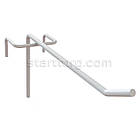 Гачок №50 L100 d3,0, довжина 100мм, білий. Гачки торговельні металеві 10 шт упаковка. Навіси на сітку, фото 3