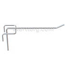 Гачок №50 L100 d3,0, довжина 100мм, білий. Гачки торговельні металеві 10 шт упаковка. Навіси на сітку, фото 2