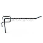 Гачок №50 L50 d3,0, довжина 50мм, чорний. Гачки торговельні металеві 10 шт упаковка. Навіси на сітку, фото 2