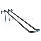 Гачок №52 L220 d4,0, чорний. Гачки торговельні металеві 10 шт упаковка. Навіси на сітку, фото 2