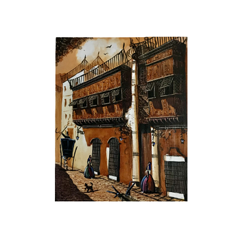 Картина "Вуличка Куско" масляними фарбами, 40*50 см, Перу (Kov022)
