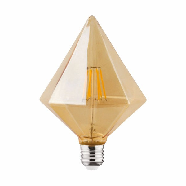 Лампа вінтажна світлодіодна (ретро) "RUSTIC PYRAMID-6" 6W Filament led 2200 K E27