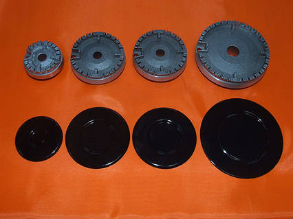 Набір пальників з кришками для газ. плити Гретта 2008-2011