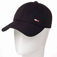 Летняя бейсболка кепка с логотипом томми хилфигер на липучке черная