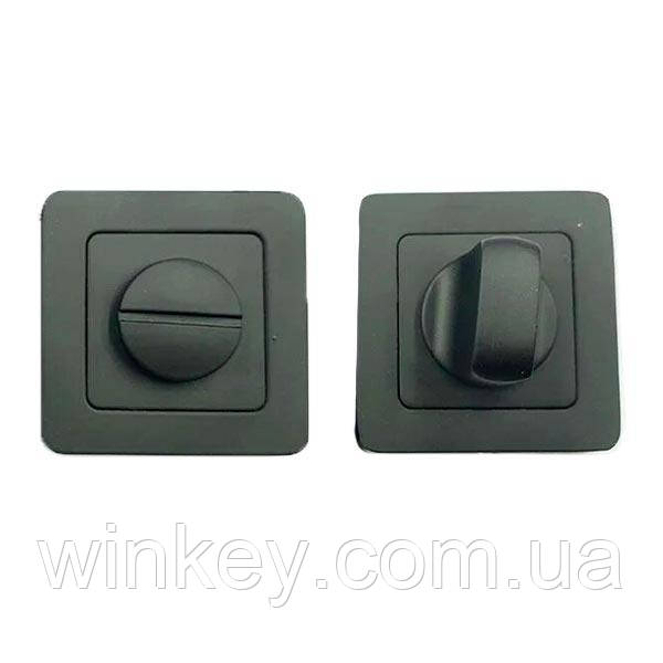 Фіксатор дверний квадратний TRION WC 74 knob Black, фото 1