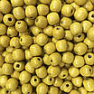 Намистини кольорові 11 мм, жовті (упаковка 50шт.), фото 3