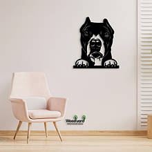 панно картина з дерева на стіну собака