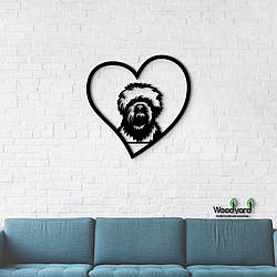 Панно Heart Аффенпінчер 20x20 см - Картини та лофт декор з дерева на стіну.