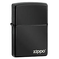 Зажигалка Zippo 24756ZL EBONY W/ZIPPO LASERED